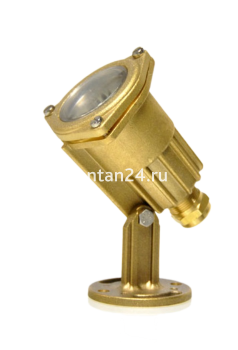 Dichroic lightfixture, 1 диод, 38°, 12V.AC, 6W, LED холодный свет, латунь