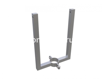 Кронштейн для 2 прожекторов, нерж. сталь (хомут 40)