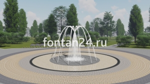 Уличный фонтан "Пиано средний" ø=3 м