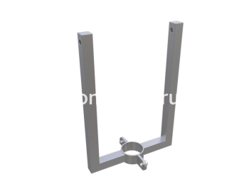 Кронштейн для двух светильников, нерж. сталь (хомут)