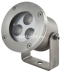 Подводный светодиодный прожектор (RGB IN ONE), 3-диодный, 12VDC, угол свечения 25град., IP68, нерж. Сталь Подводный светодиодный прожектор (RGB IN ONE), 3-диодный, 12VDC, угол свечения 25град., IP68, нерж. Сталь